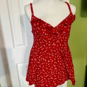 Torrid Ruffle Bird Print Cami
